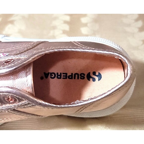 Superga 2790 Matte METALLIC PLATFORM Rose Gold Sneaker Bronze Sizzling Lady US 6 - Picture 14 of 16